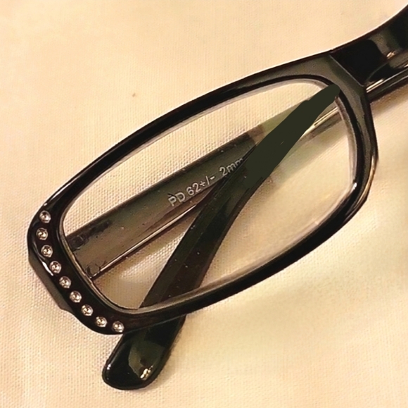 NEW +1.50 Reading Glasses with Plastic Frame & Subtle Bling - Picture 10 of 17